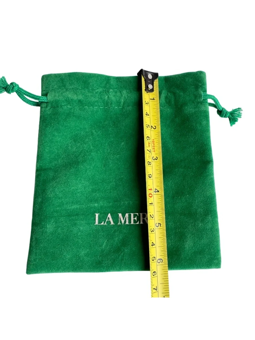 Authentic La Mer Green Drawstring Dust Bag Pouch Small Cosmetic Storage 5.5